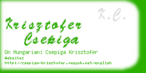 krisztofer csepiga business card